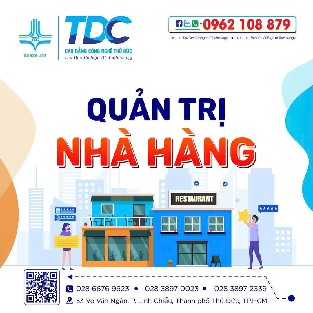 THÔNG TIN TUYỂN SINH QUẢN TRỊ NHÀ HÀNG